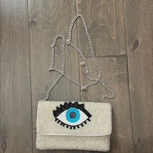 Evil eye clutch/crossbody